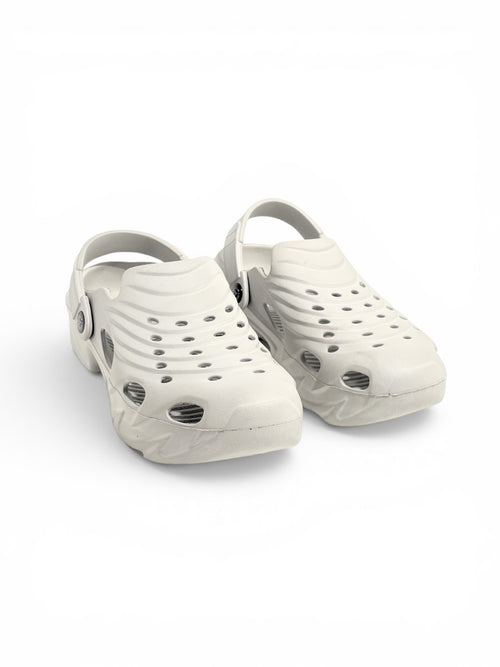 Cream Light Grey Comfort Clogs