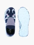 Women’s navy slip‑on sport shoes angled view