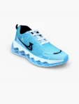 Pair of Blue Sports Running Shoes Front Angle