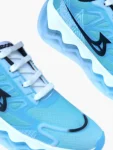 Pair of Blue Sports Running Shoes Front Angle