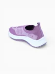 Women’s lilac slip‑on walking shoes pair angled view
