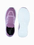 Women’s lilac slip‑on walking shoes pair angled view