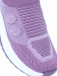 Women’s lilac slip‑on walking shoes pair angled view