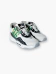 Urban Charge White Chunky Sneakers with Green & Black Accents
