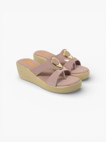 Aura Comfort Wedge Sandals with Gold Accent