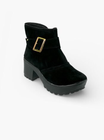 Platform Buckle Ankle Boots