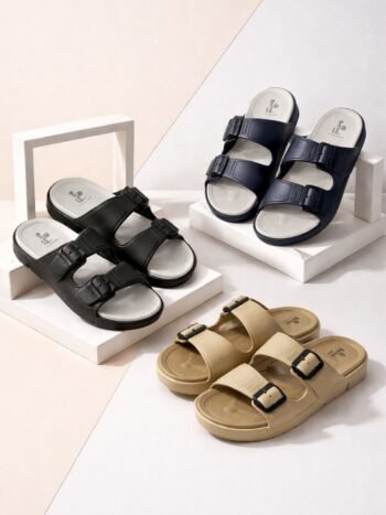 Double Buckle Platform Sandals